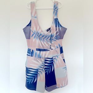 Elegant Casual Party Romper Sleeveless Thick Strap Romper No Belt Size M